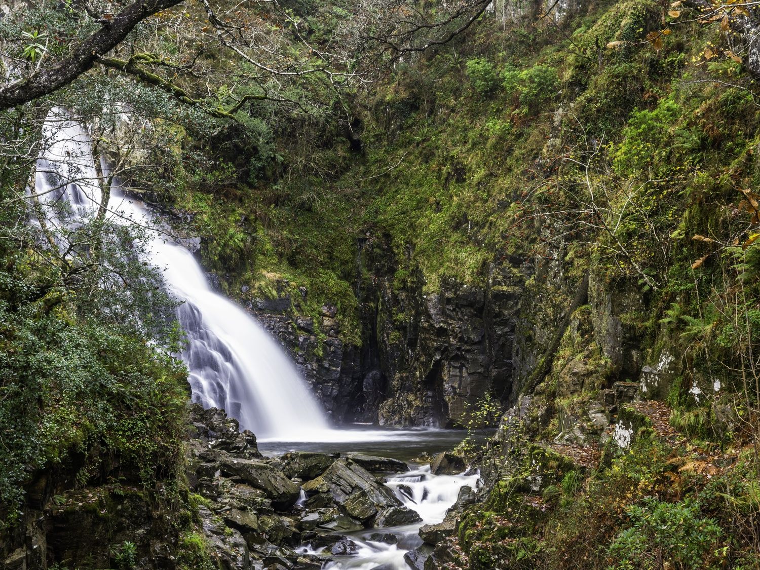 Waterfall in Eryri National Park